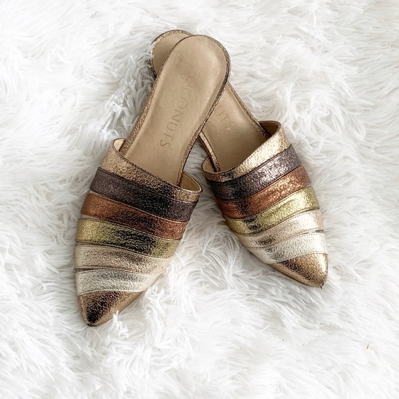 metallic mules
